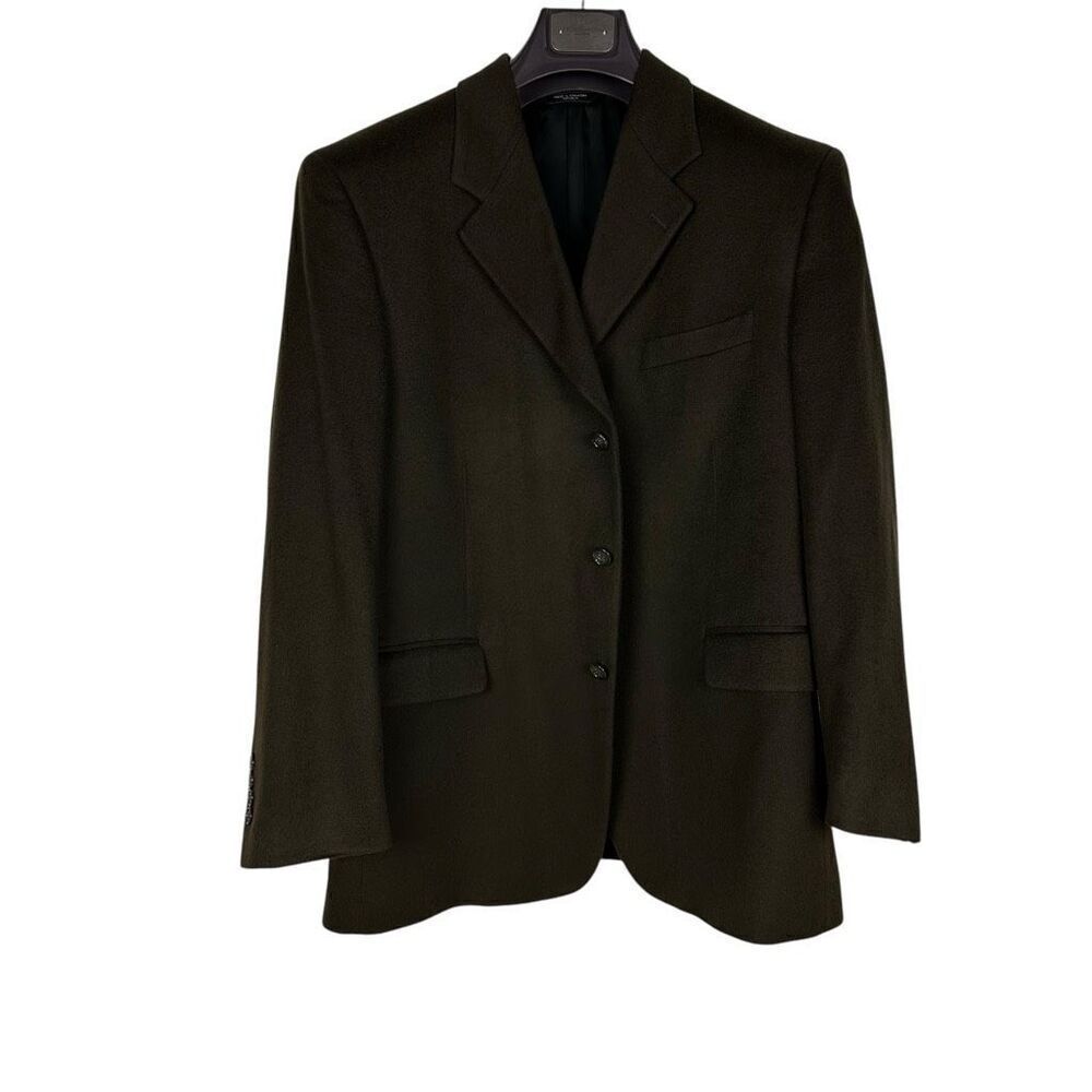 Joseph & Lyman Bloomingdales Pure Cashmere Sports Coat Blazer 42R Dark Olive